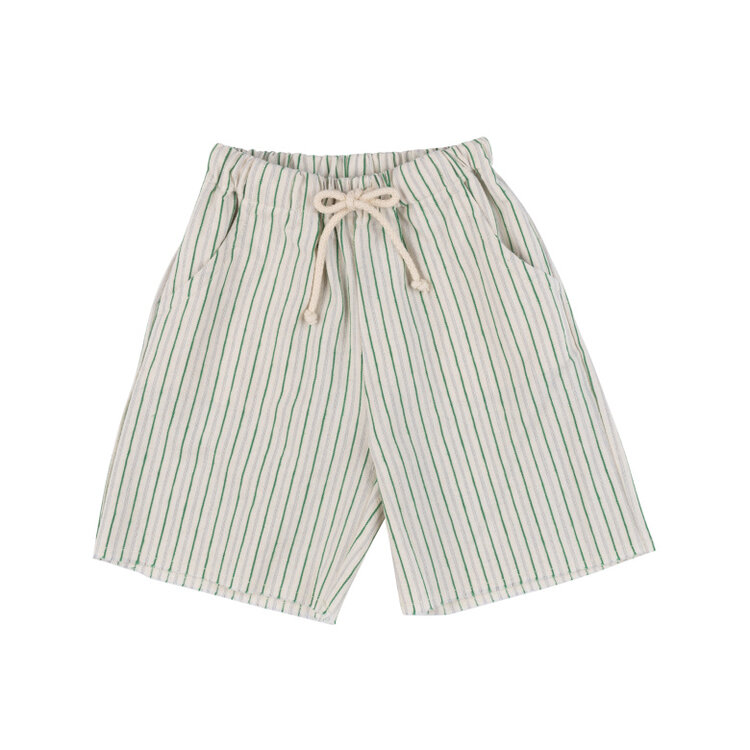 Babe & Tess Bermuda Sebi - Green Azur Stripes