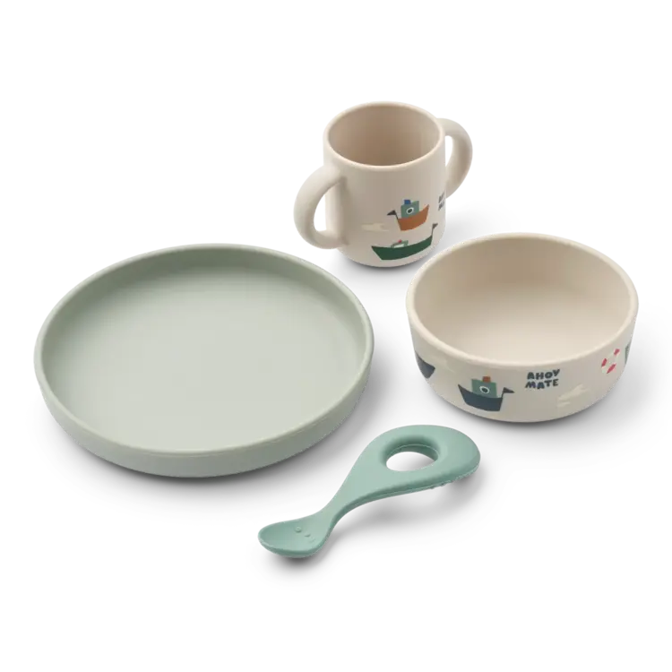 Liewood Vivi Printed Eetset - Sailing/Sandy