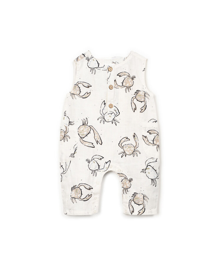 Play Up Printed Linen Jumpsuit - Bio Resin