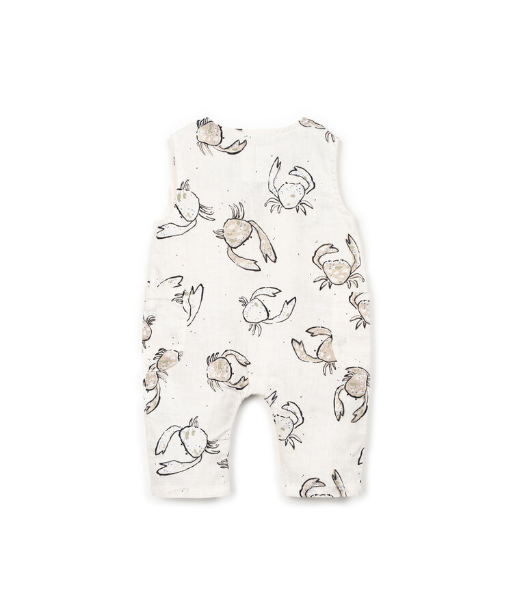 Play Up Printed Linen Jumpsuit - Bio Resin