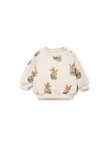Play Up Printed Embellished Jersey Sweater - Bio Resin