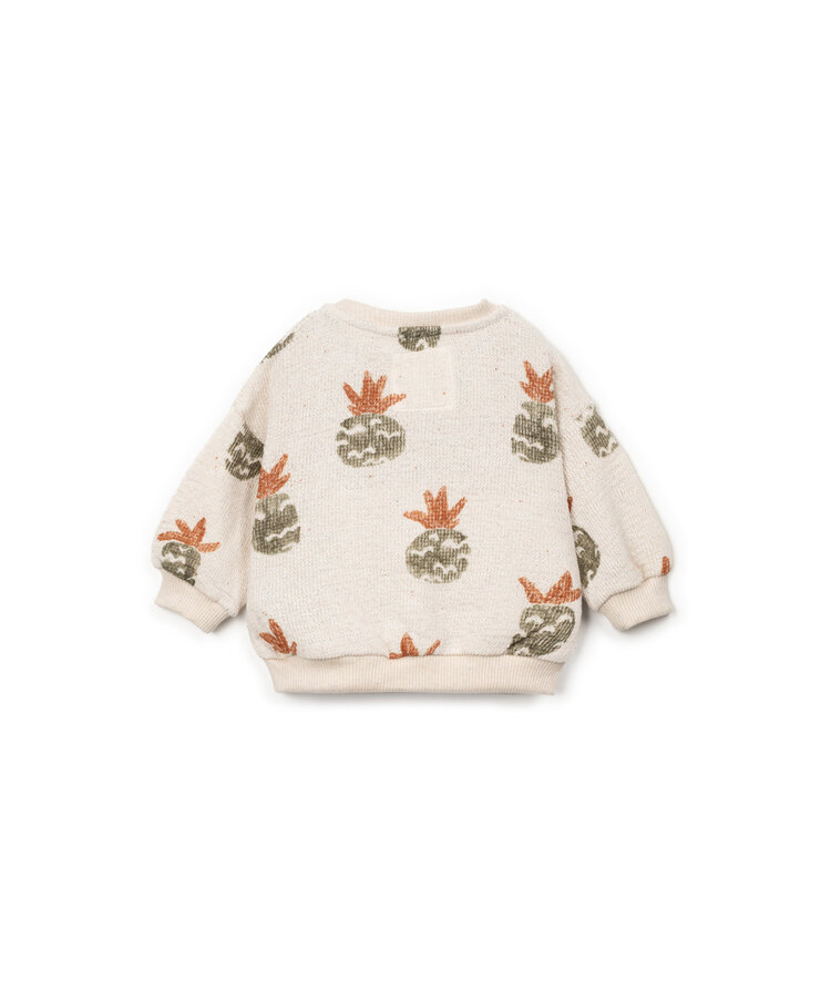 Play Up Printed Embellished Jersey Sweater - Bio Resin