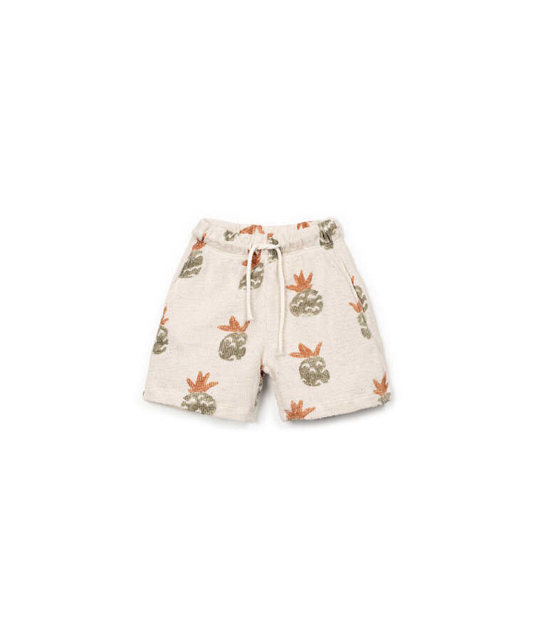 Play Up Printed  Embellished Jersey Shorts - Bio Resin