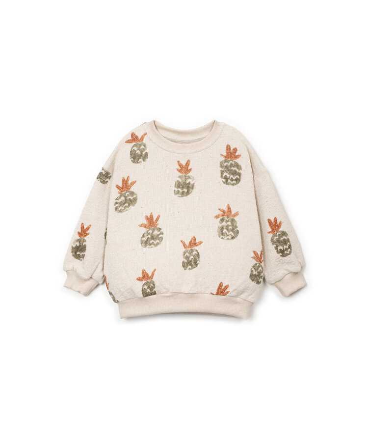 Play Up Printed Embellished Jersey Sweater - Bio Resin