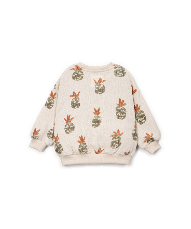 Play Up Printed Embellished Jersey Sweater - Bio Resin