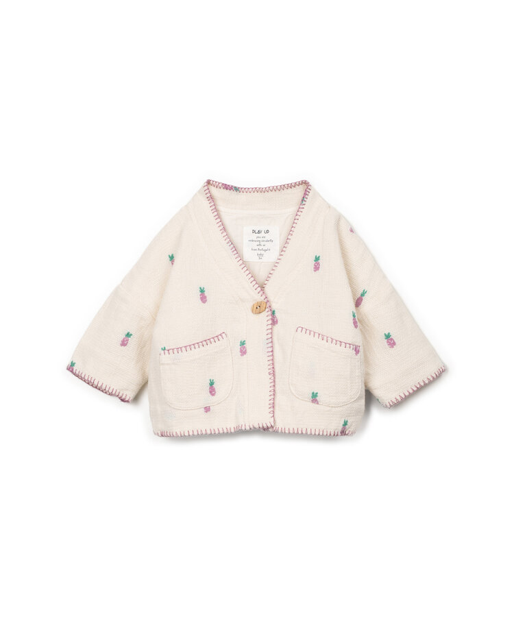 Play Up Woven Cardigan - Bio Resin