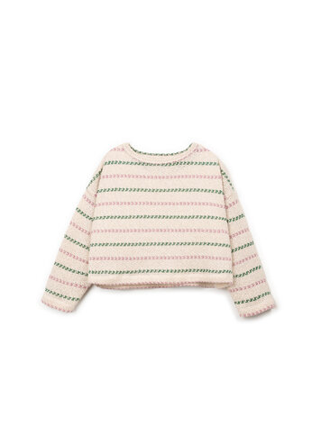 Play Up Striped Jersey Sweater - Bio Resin/Sculpture