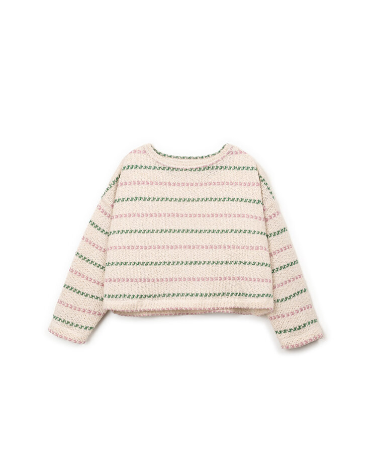 Play Up Striped Jersey Sweater - Bio Resin/Sculpture