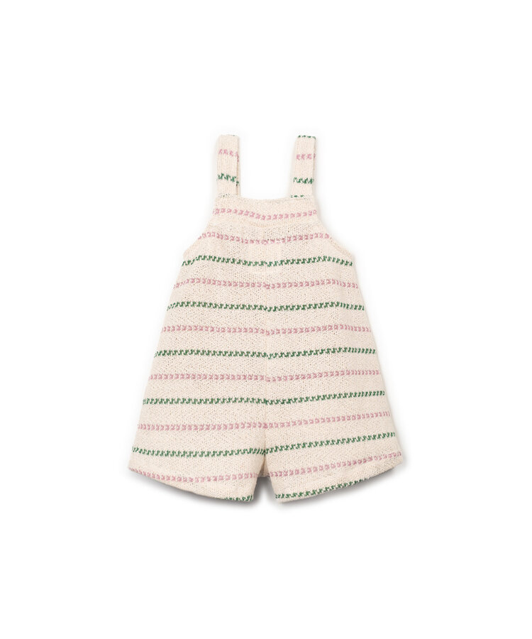 Play Up Striped Flamé Jersey Jumpsuit - Bio Resin/Sculpture