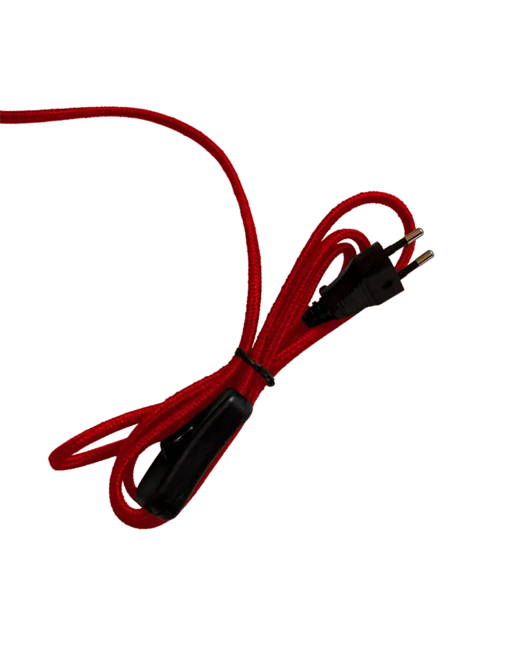 Rice Rotan Lamp Nature - Pink