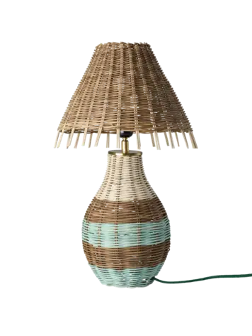 Rice Tall Nature Rattan Table Lamp - Brown