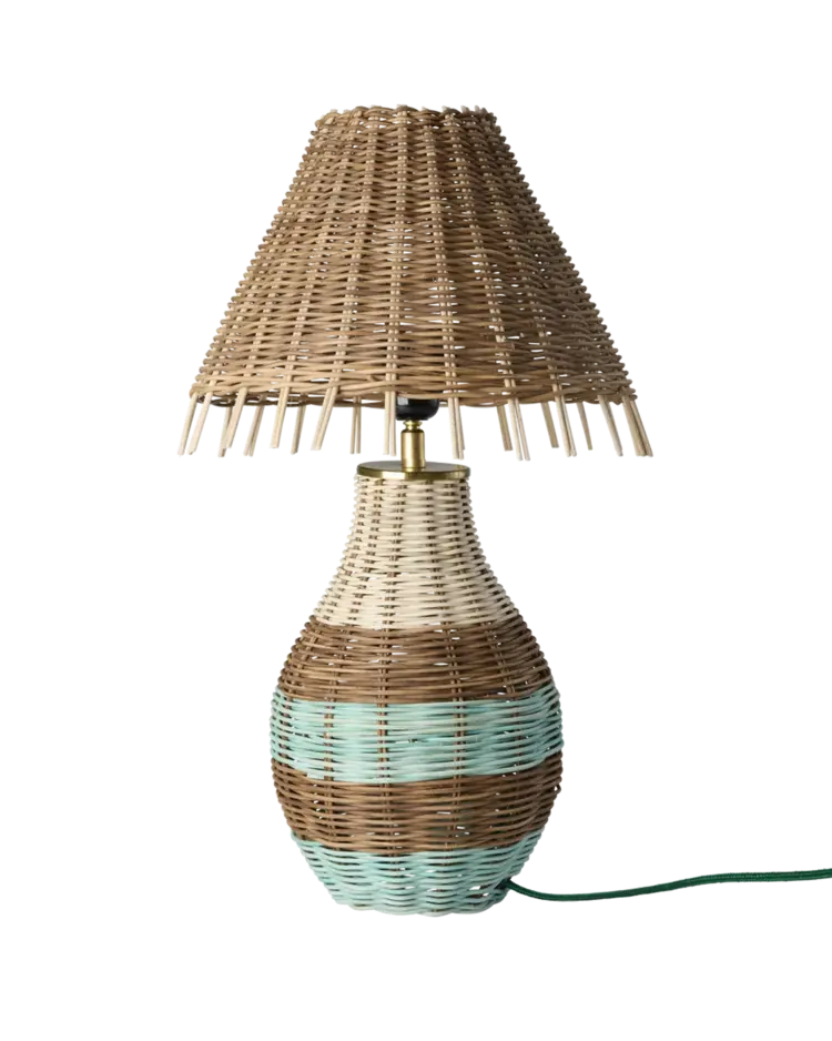 Rice Tall Nature Rattan Table Lamp - Brown