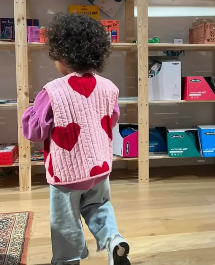 Sissel Edelbo Honey Mini Quilted Suzani Vest - Red Heart