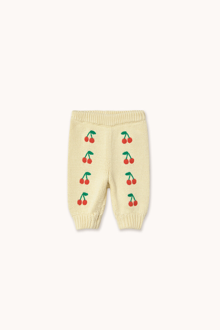 Tiny Cottons Mini Cherries Knitted Baby Pant - Yellow