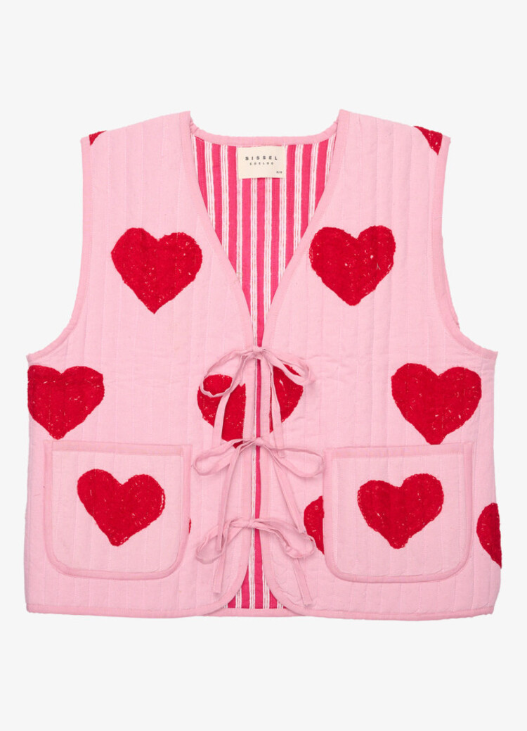 Sissel Edelbo Honey Mini Quilted Suzani Vest - Red Heart