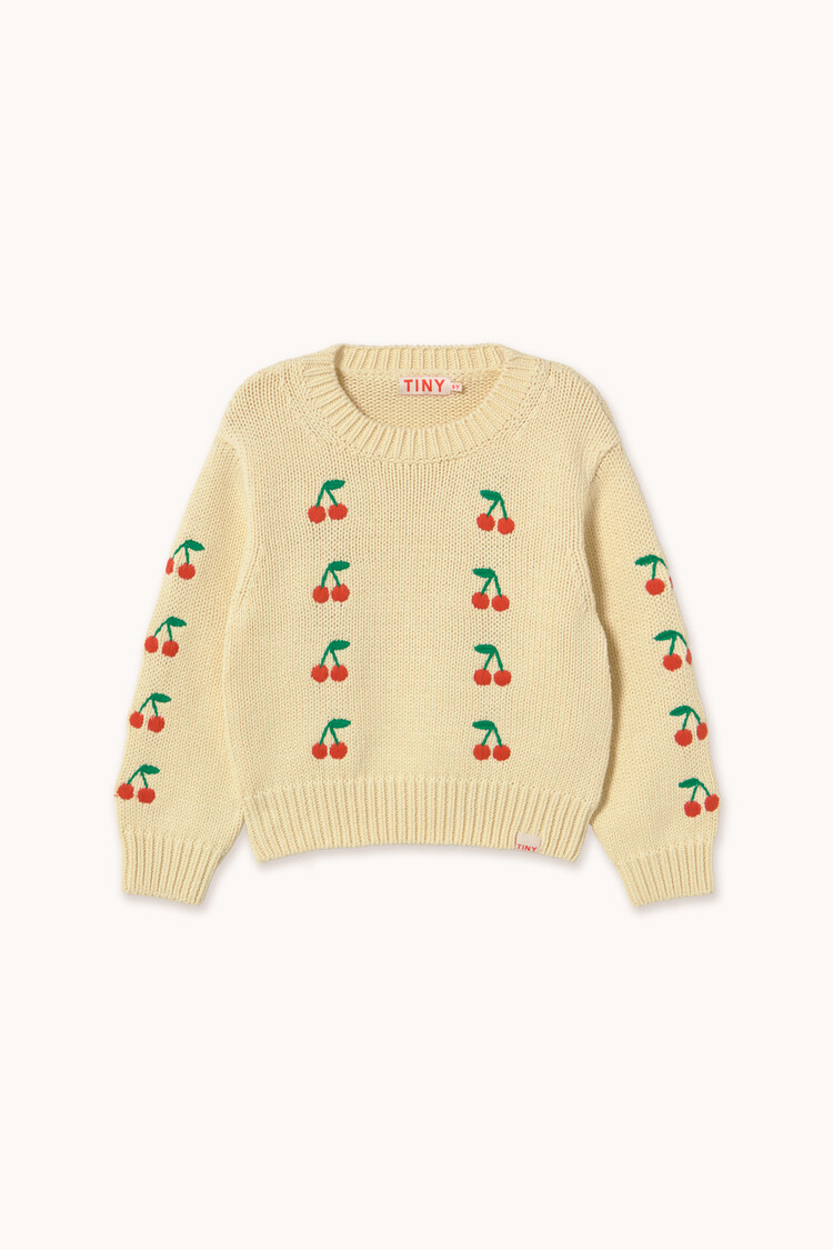 Tiny Cottons Mini Cherries Sweater - Yellow