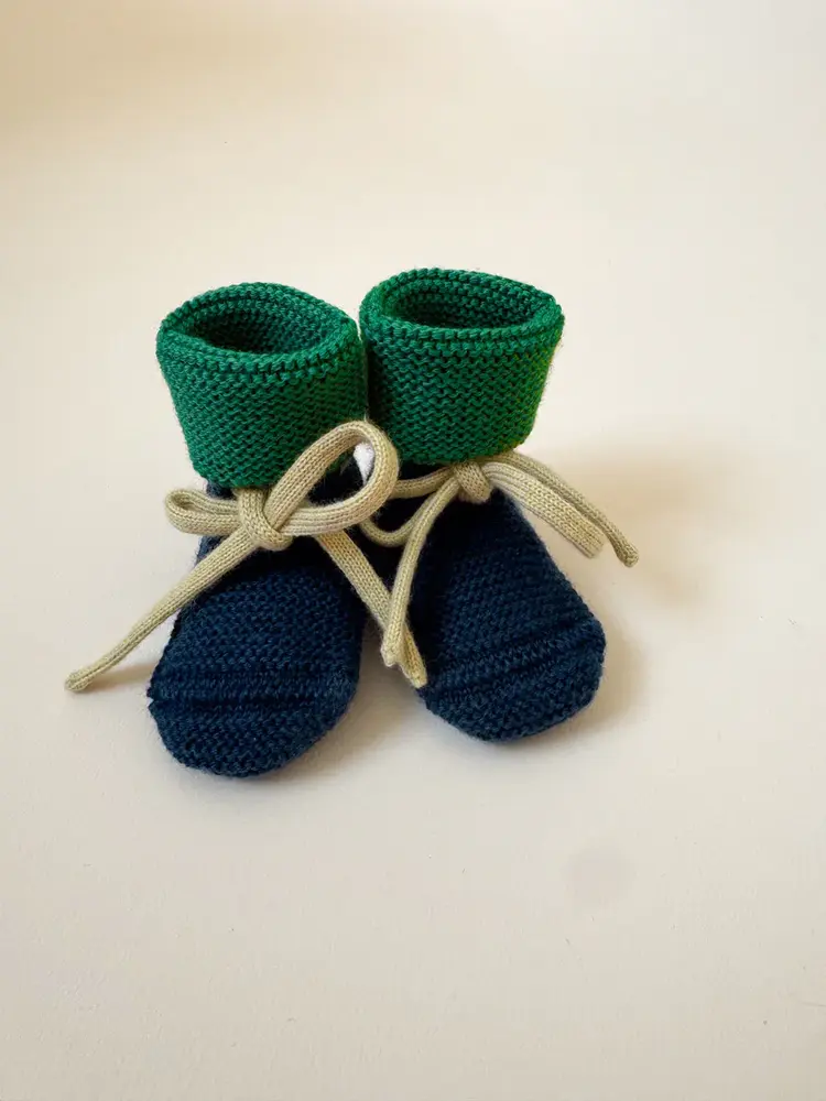 Hvid Booties - Blue/Grass
