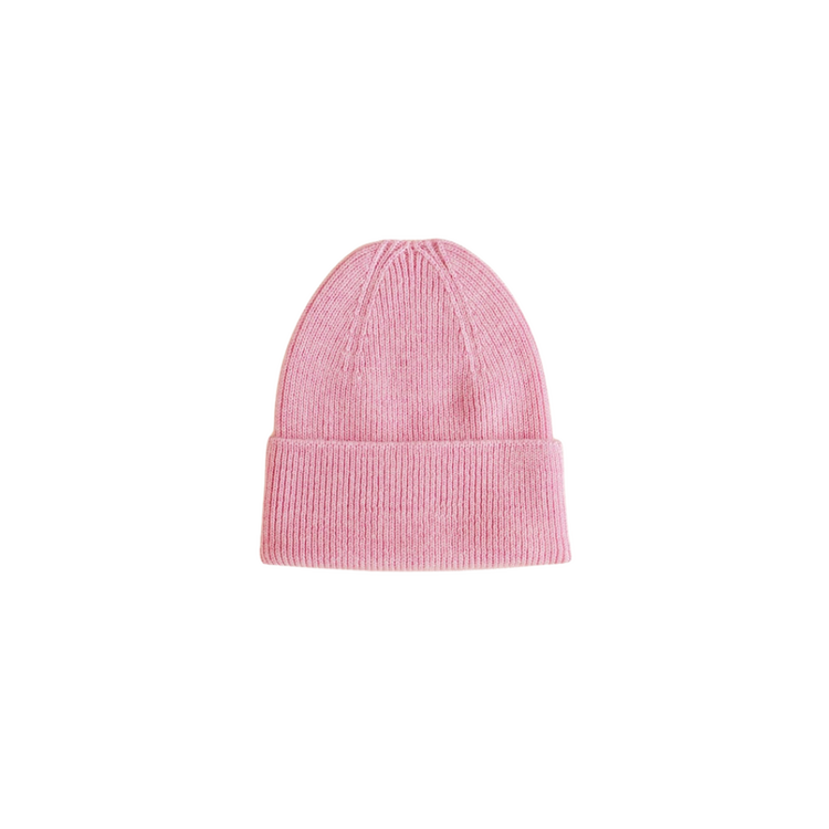Hvid Beanie Fonzie - Cotton Candy