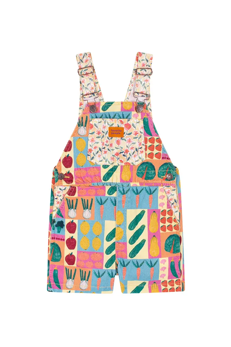 Favorite People Focaccia Shorts Overall - Lilac