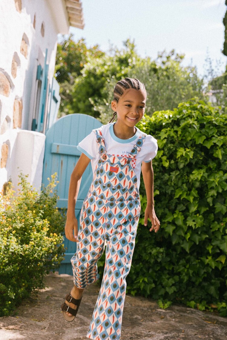 Favorite People Oliva Overalls - White/Blue