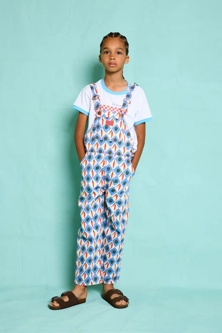 Favorite People Oliva Overalls - White/Blue