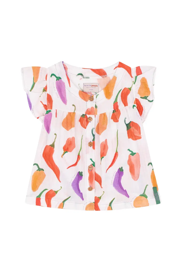 Favorite People Peperone Set Top - White