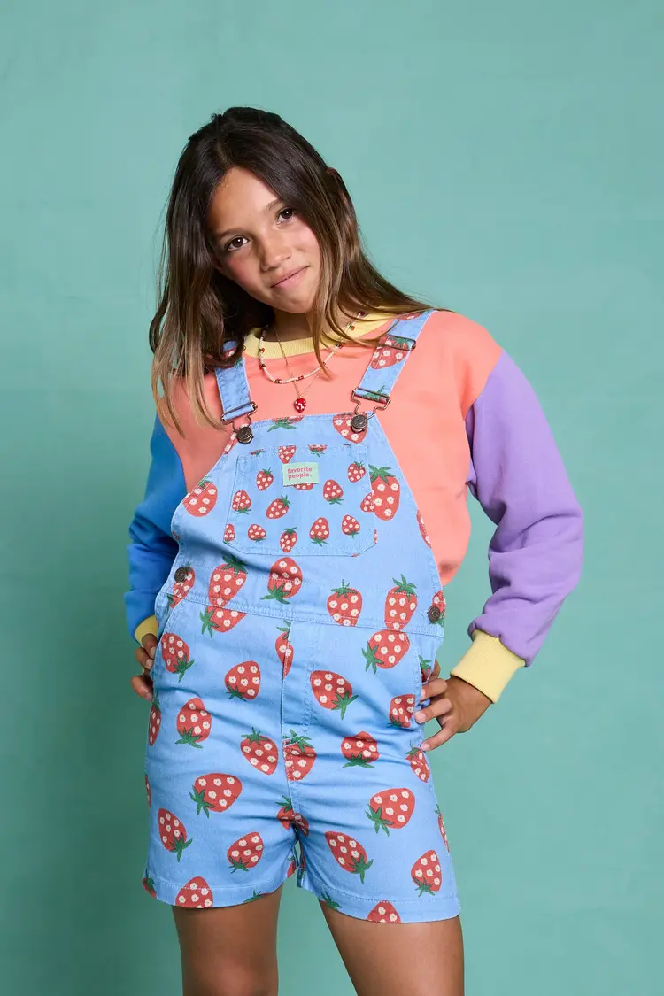 Favorite People Puglia Shorts Overall - Blue