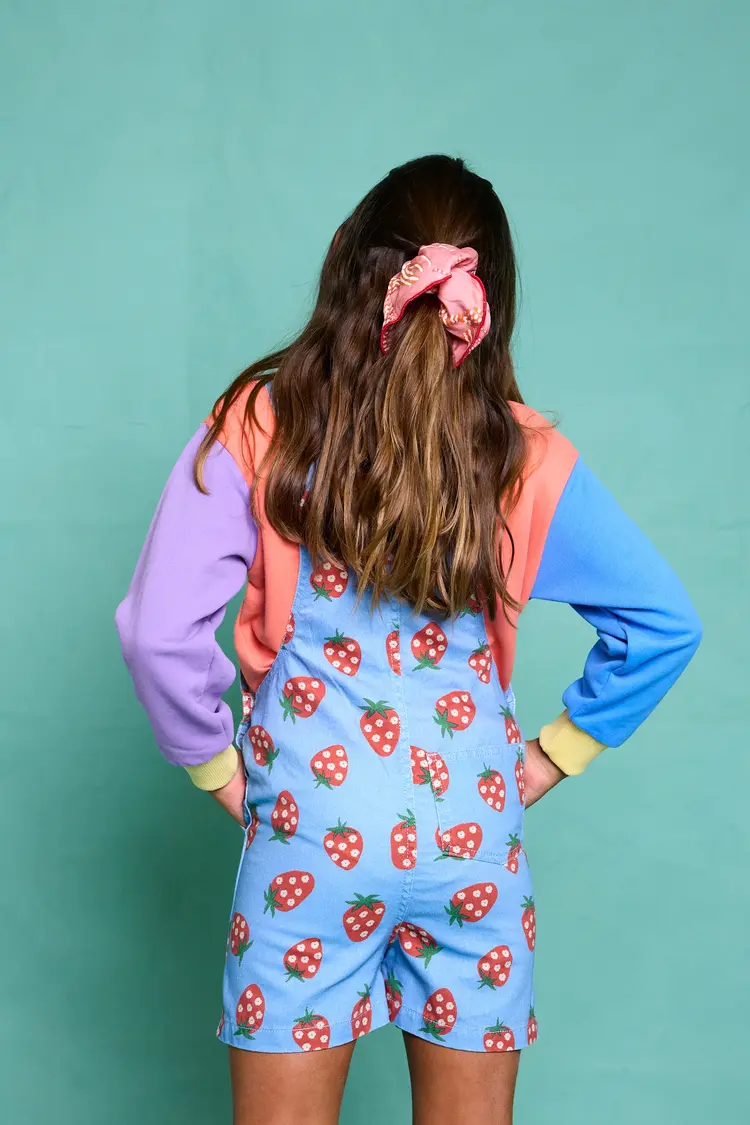 Favorite People Puglia Shorts Overall - Blue