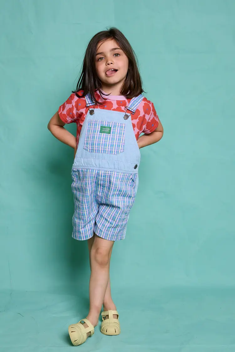 Favorite People Tagliatelle Shorts Overall - Blue