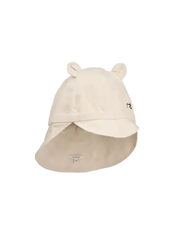 Liewood Gorm Linen Sun Hat With Ears - Panda/Sandy
