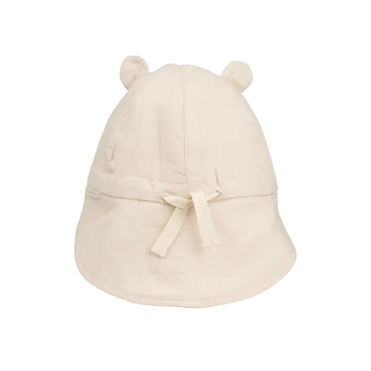 Liewood Gorm Linen Sun Hat With Ears - Panda/Sandy