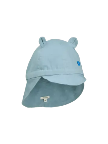 Liewood Gorm Linen Sun Hat With Ears - Beach Blue