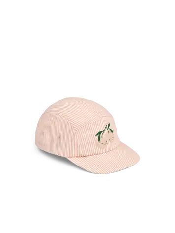 Liewood Rory Seersucker Cap - Stripe Pale Tuscany/Creme de la Creme