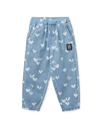 Liewood Borris Printed Denim Pants - Sweethearts/Light Blue Denim