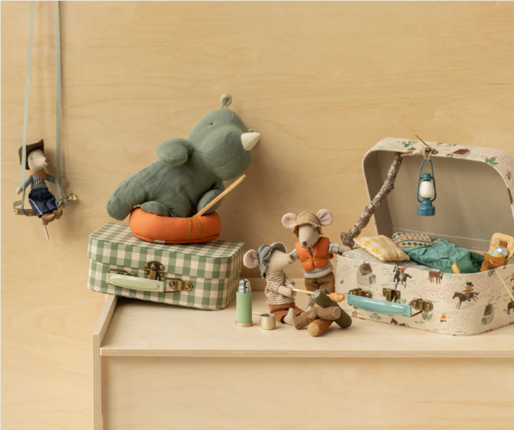 Maileg Hiker Mouse, Big Brother - Thin Stripes