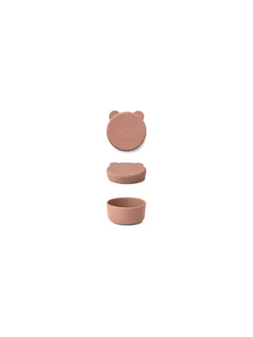 Liewood Carrie Snackdoosje - Mr Bear Dark Rose