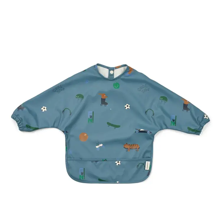 Liewood Merle cape bib - Fun / Beach Blue