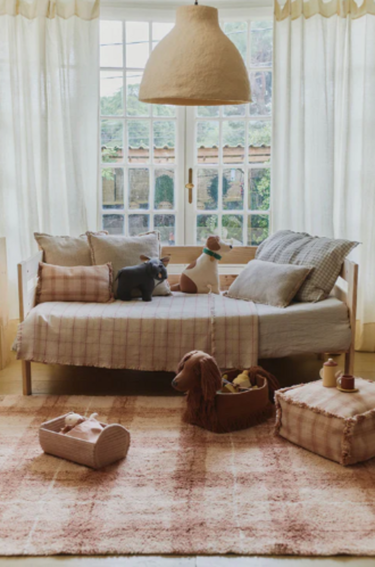 Lorena Canals Wasbaar Tapijt Tartan - Tartane Rose