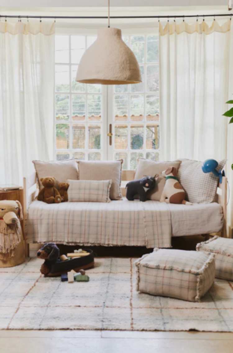 Lorena Canals Washable Rug Tartan - Blue Sage