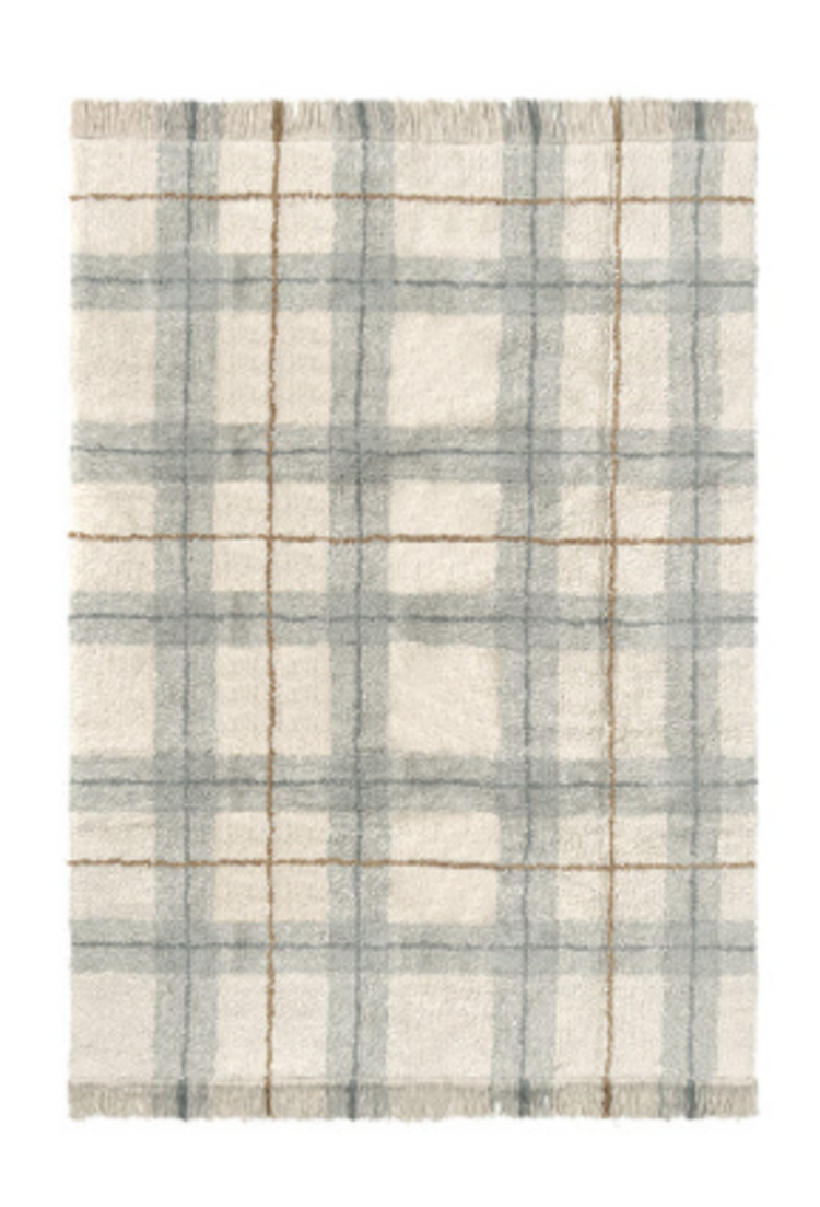 Lorena Canals Wasbaar Tapijt Tartan - Blue Sage