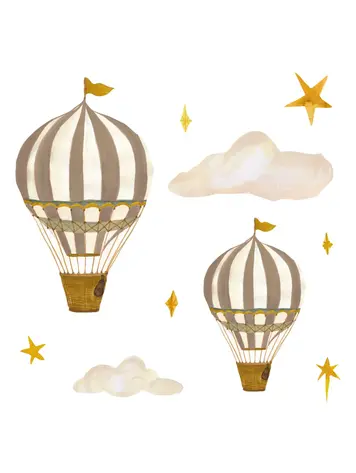Muursticker - Dreamy Balloons - Brown