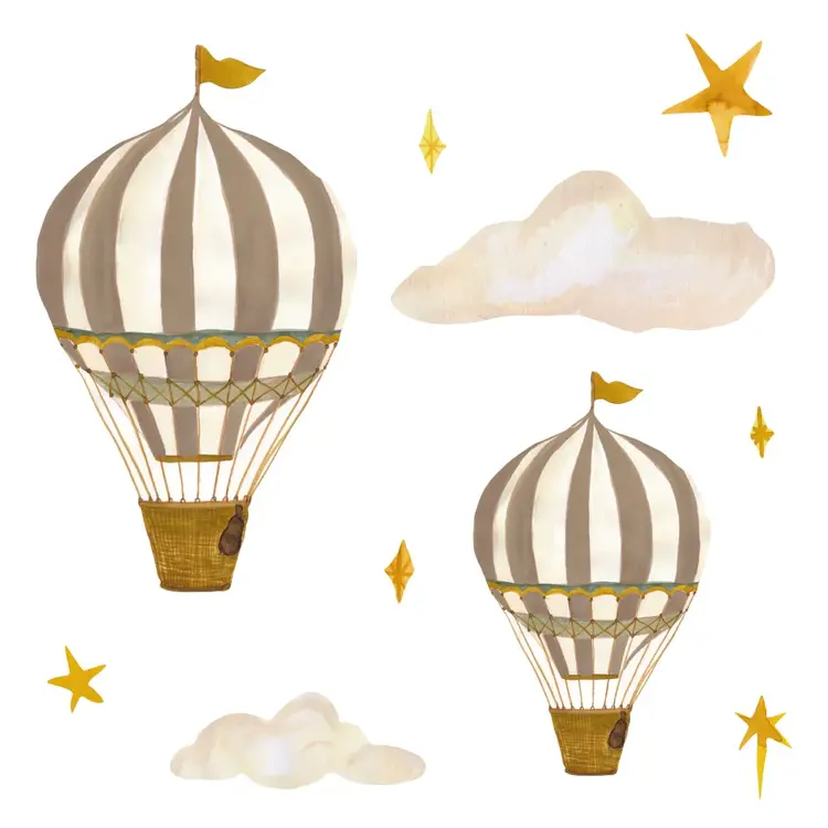 Wallsticker - Dreamy Balloons - Brown