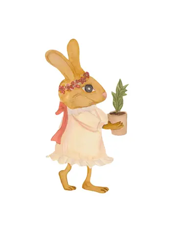 Muursticker - Lilli The Flower Girl