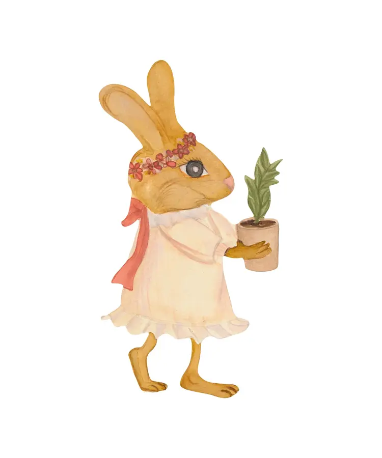 Wallsticker - Lilli The Flower Girl