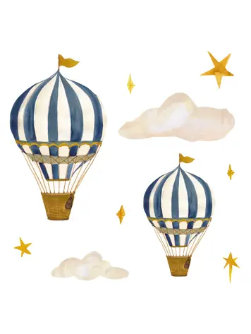 Muursticker - Dreamy Balloons - Blue