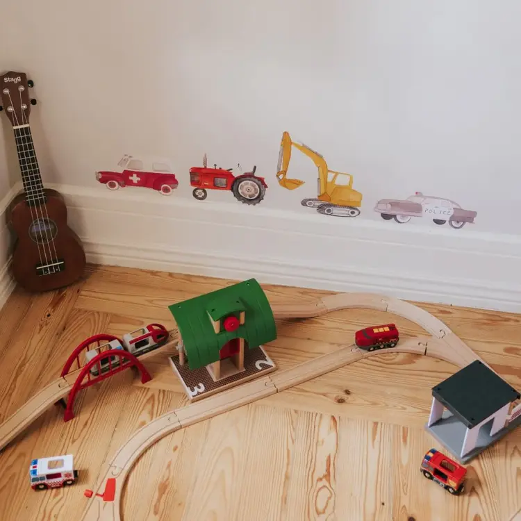 Wallsticker Heroes On Wheels - Multi