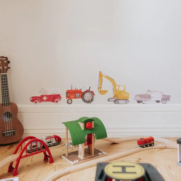 Wallsticker Heroes On Wheels - Multi