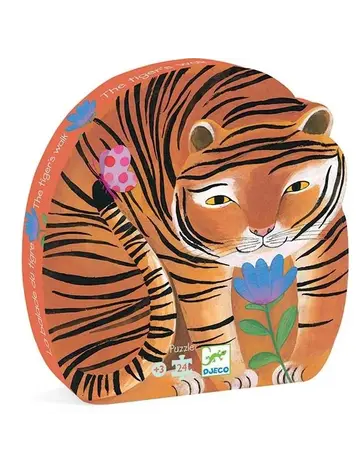 Djeco Silhouet Puzzel - The tiger's walk - 24pcs