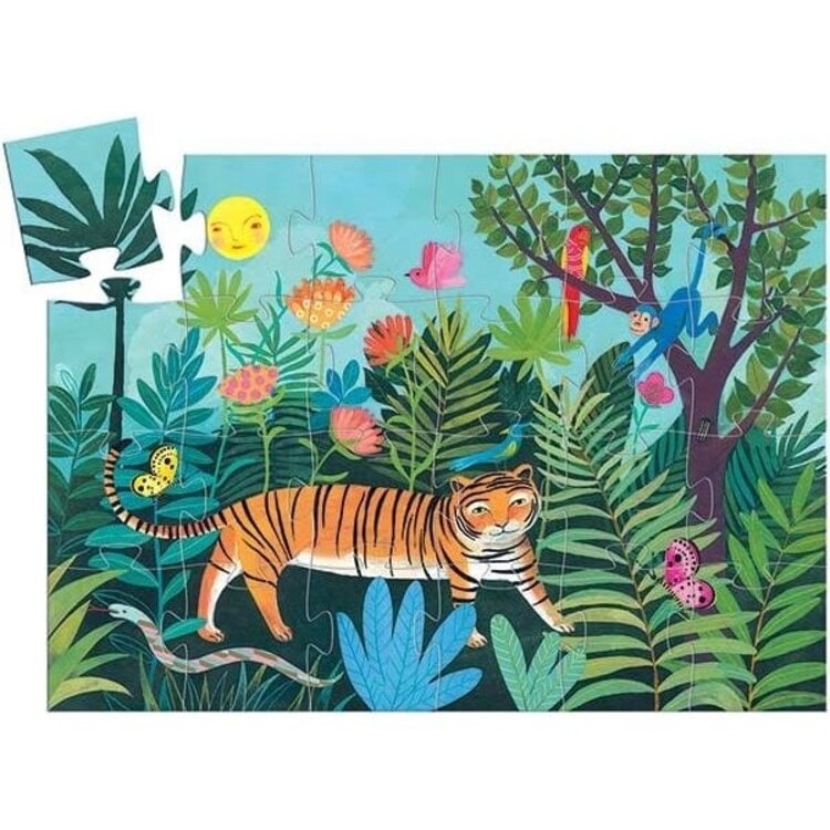 Djeco Silhouette Puzzle - The tiger's walk - 24pcs