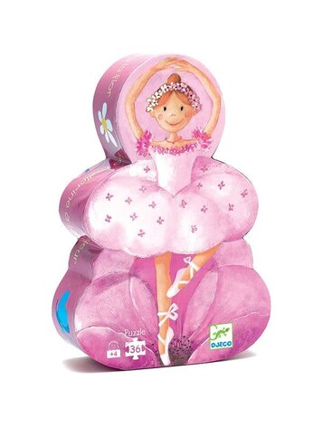 Djeco Silhouette Puzzle - The ballerina with the flower - 36 pcs